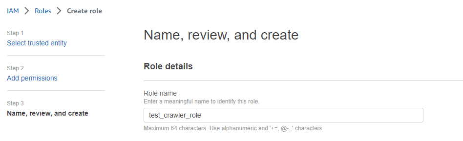 [IAM] クローラー向けのロール作成3
