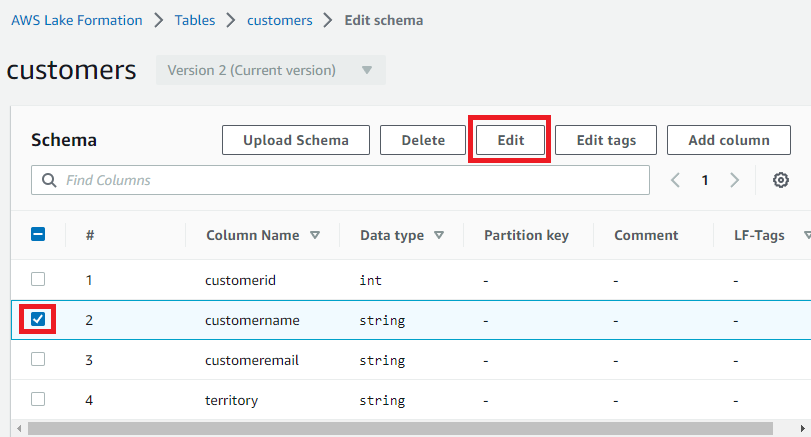 [Lake Formation]テーブルプロパティ、列プロパティ4